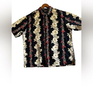 OLD NAVY TROPICAL HAWAIIAN BUTTON UP DOWN SHIRT SZ L